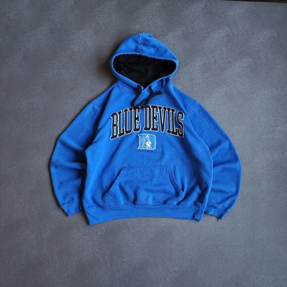 Y2K Duke Blue Devils Blue Pullover Hoodie XL - Picture 1 of 7